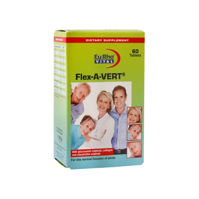 مکمل غذایی حفظ سلامت مفاصل، استخوان و دندان یوروویتال Flex-A-Vert مدل 60 عددی حاوی گلوکزام 102798381