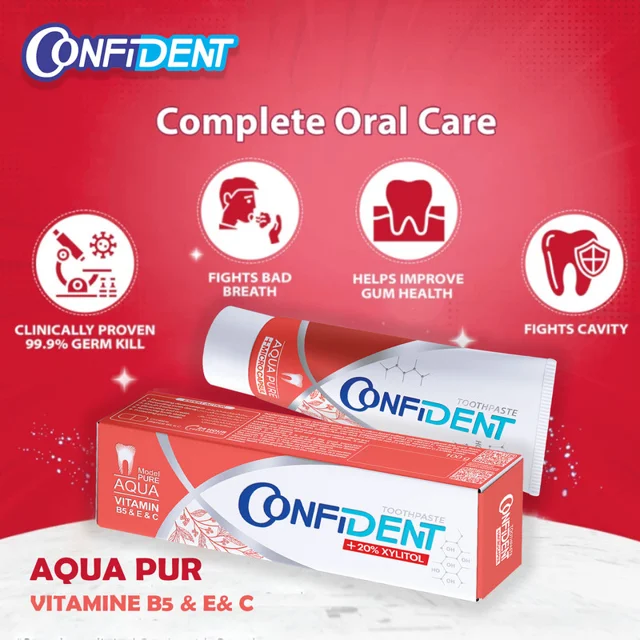 خمیر دندان کانفیدنت مدل Aqua Pure حجم 100 میلی لیتر 102967497