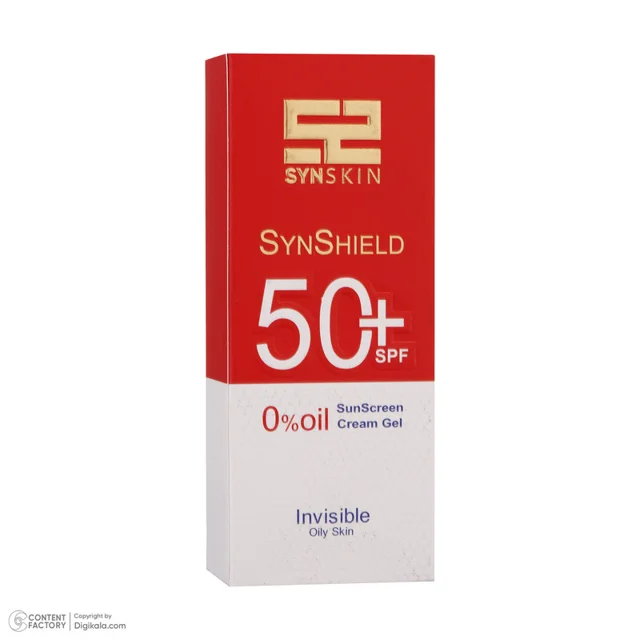 فلوئید ضدآفتاب بدون رنگ ساین اسکین SPF50 مدل SYN SHIELD، مناسب پوست‌های چرب، حجم 50 میلی‌ل 102820813
