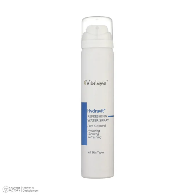 اسپری آبرسان صورت و بدن ویتالیر مدل Hydravit مناسب برای انواع پوست حجم 75 میلی لیتر 102817511