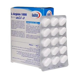 قرص ال آرژینین 1000 یوروویتال بسته 60 عددی 102833507