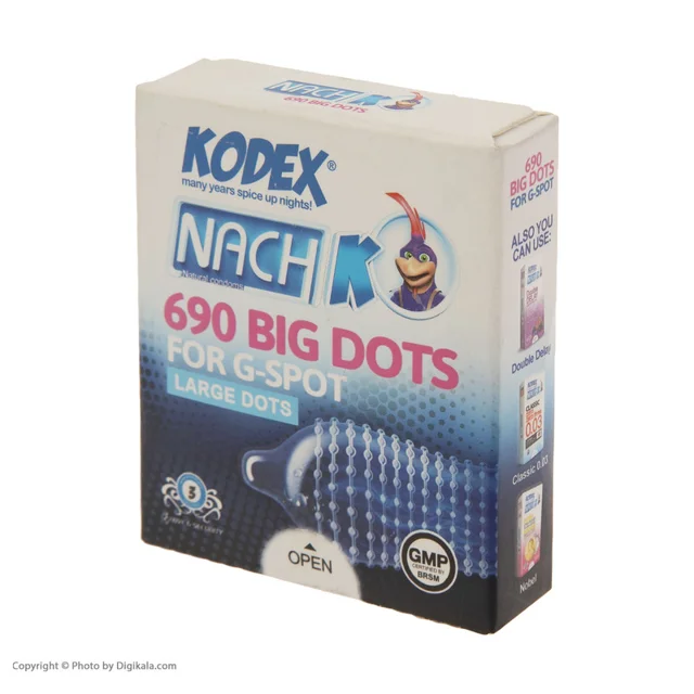 کاندوم ناچ کدکس مدل BIG DOTS بسته 3 عددی 102857188