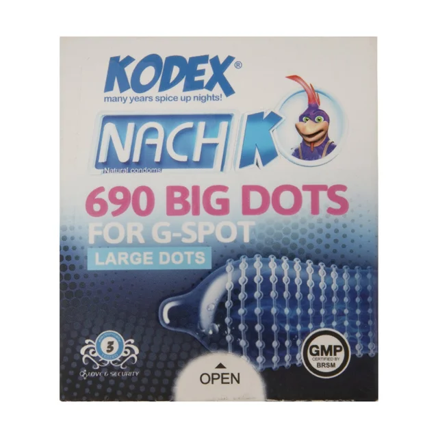 کاندوم ناچ کدکس مدل BIG DOTS بسته 3 عددی 102857185