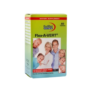 مکمل غذایی حفظ سلامت مفاصل، استخوان و دندان یوروویتال Flex-A-Vert مدل 60 عددی حاوی گلوکزام 102798379