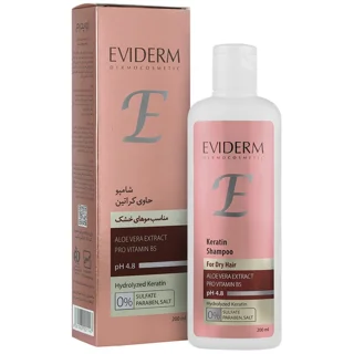 شامپو مو اویدرم مدل sulfate free . keratin مناسب برای موهای خشک و رنگ شده حجم 200 میلی لیت 102750590