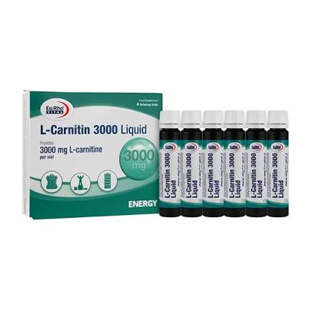 ال کارنتین 3000 لیکوئید یوروویتال 6 عددی با طعم پرتغال