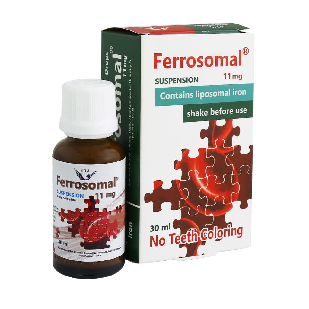 قطره آهن فروزومال 11 میلی گرم سیمرغ دارو عطار 30 میلی لیتر