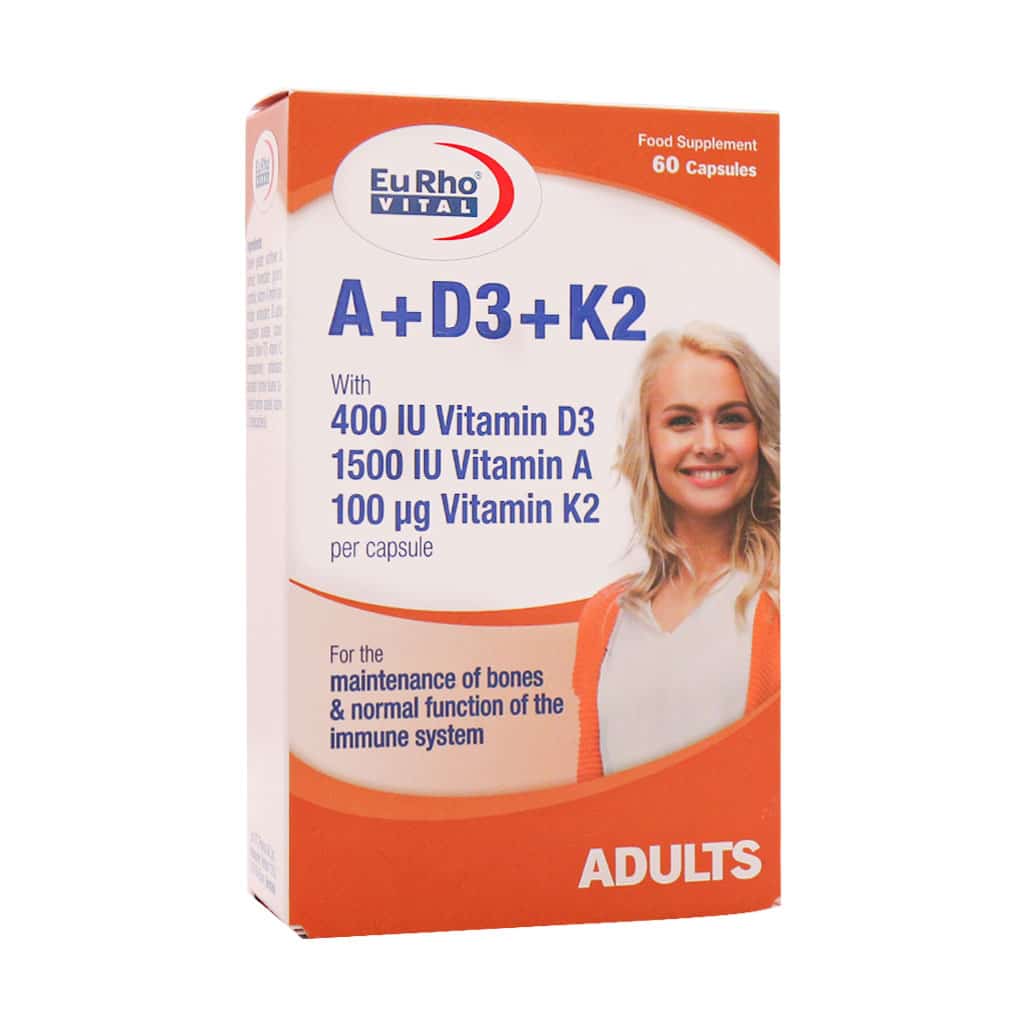 آ+د3+کا2یوروویتال کپسول ژلاتینی نرم 60 عددی