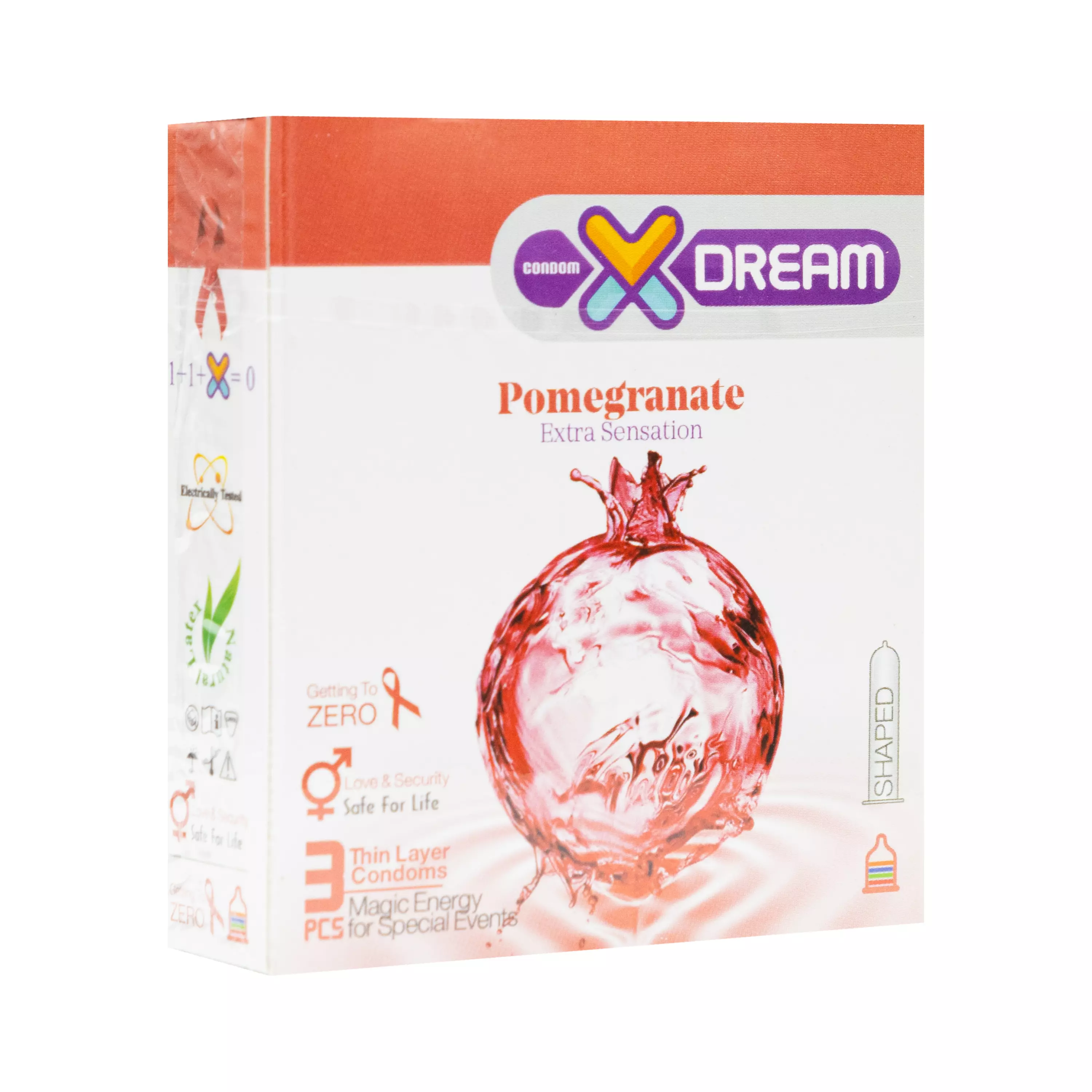 کاندوم Pomegranate بسته 3 عددی ایکس دریم
