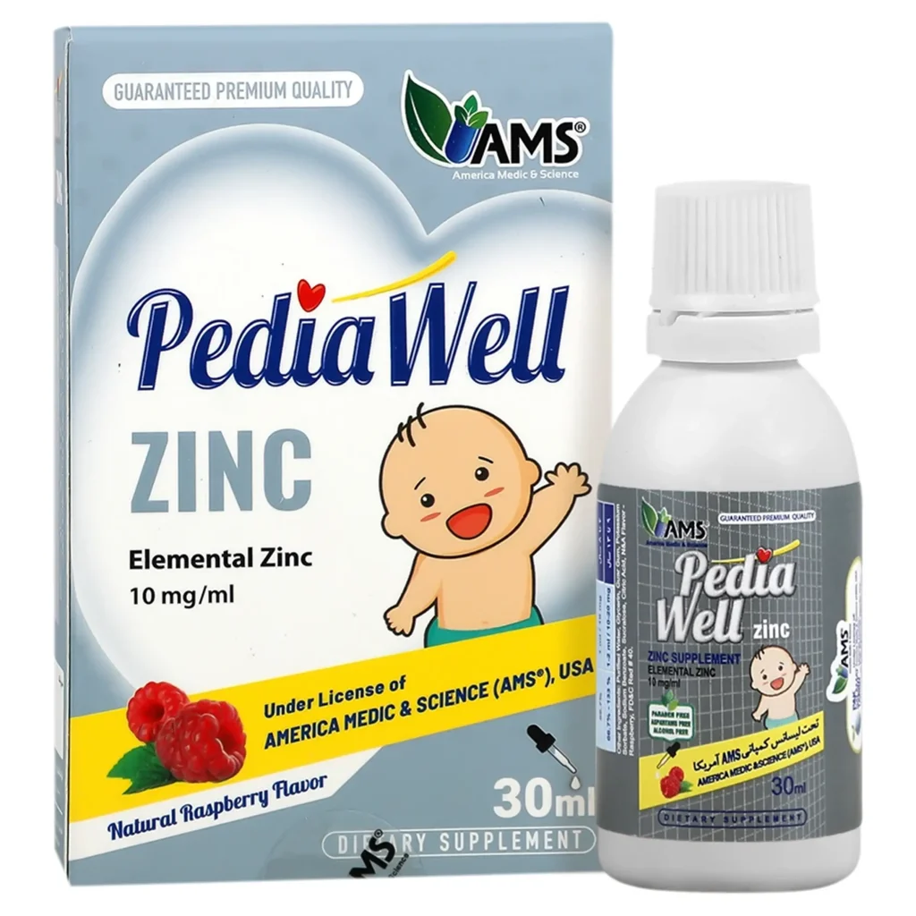 قطره خوراکی پدیاول زینک ای ام اس 30 میلی لیتر