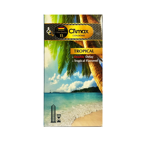کاندوم کلایمکس Tropical 11 | تاخیری با رایحه میوه‌های استوایی | 12 عددی